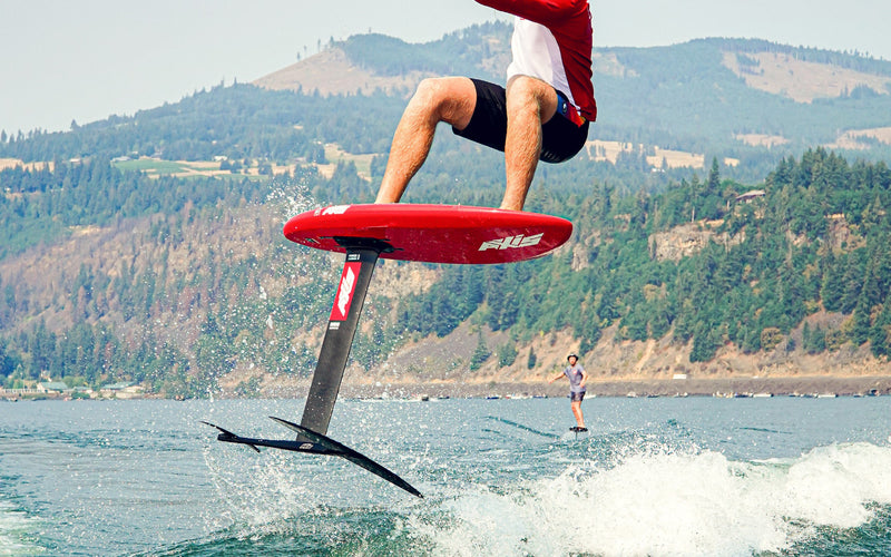 Exposure: Luke Atkinson wake foiling the ART V2 879 at Hood River