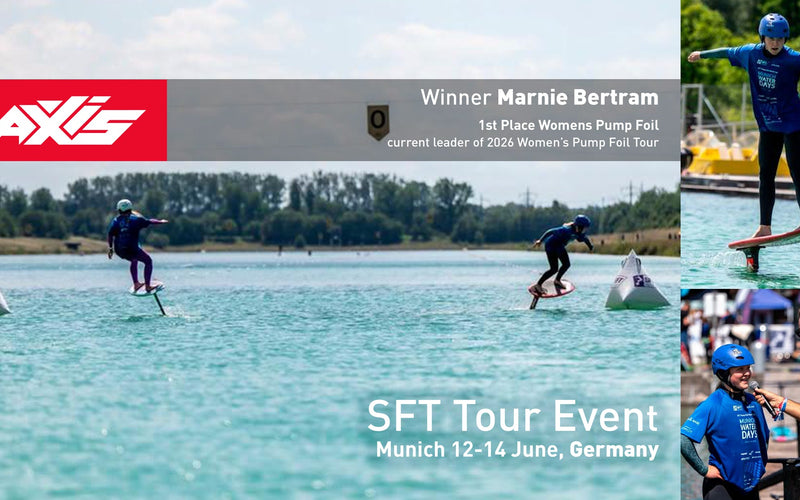 Marnie Bertram wins women's pump foil at the SFT Tour event in Munich