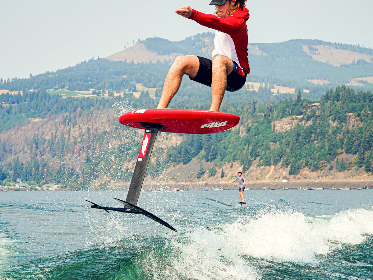 Exposure: Luke Atkinson wake foiling the ART V2 879 at Hood River