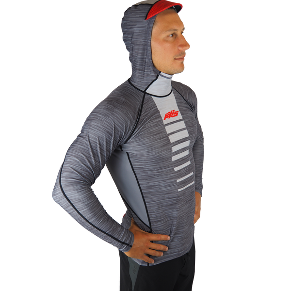 Hooded UV Rashie - Smoke (grey)