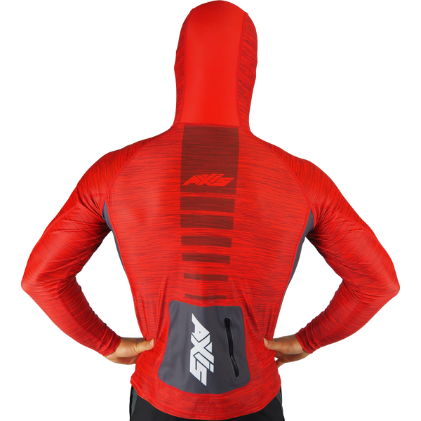 Hooded UV Rashie - Fire (red)