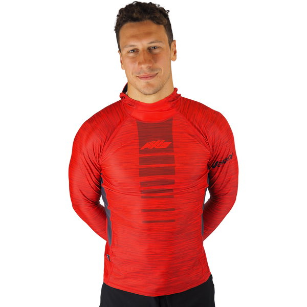 Hooded UV Rashie - Fire (red)
