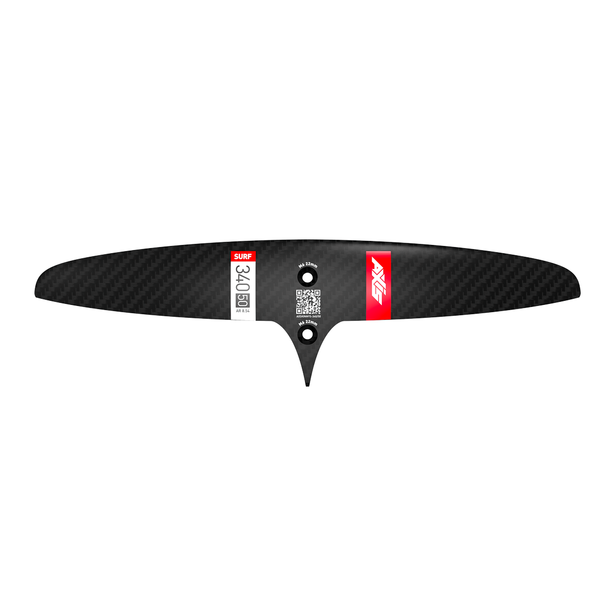SURF SKINNY- 340/50 Carbon Rear Hydrofoil wing