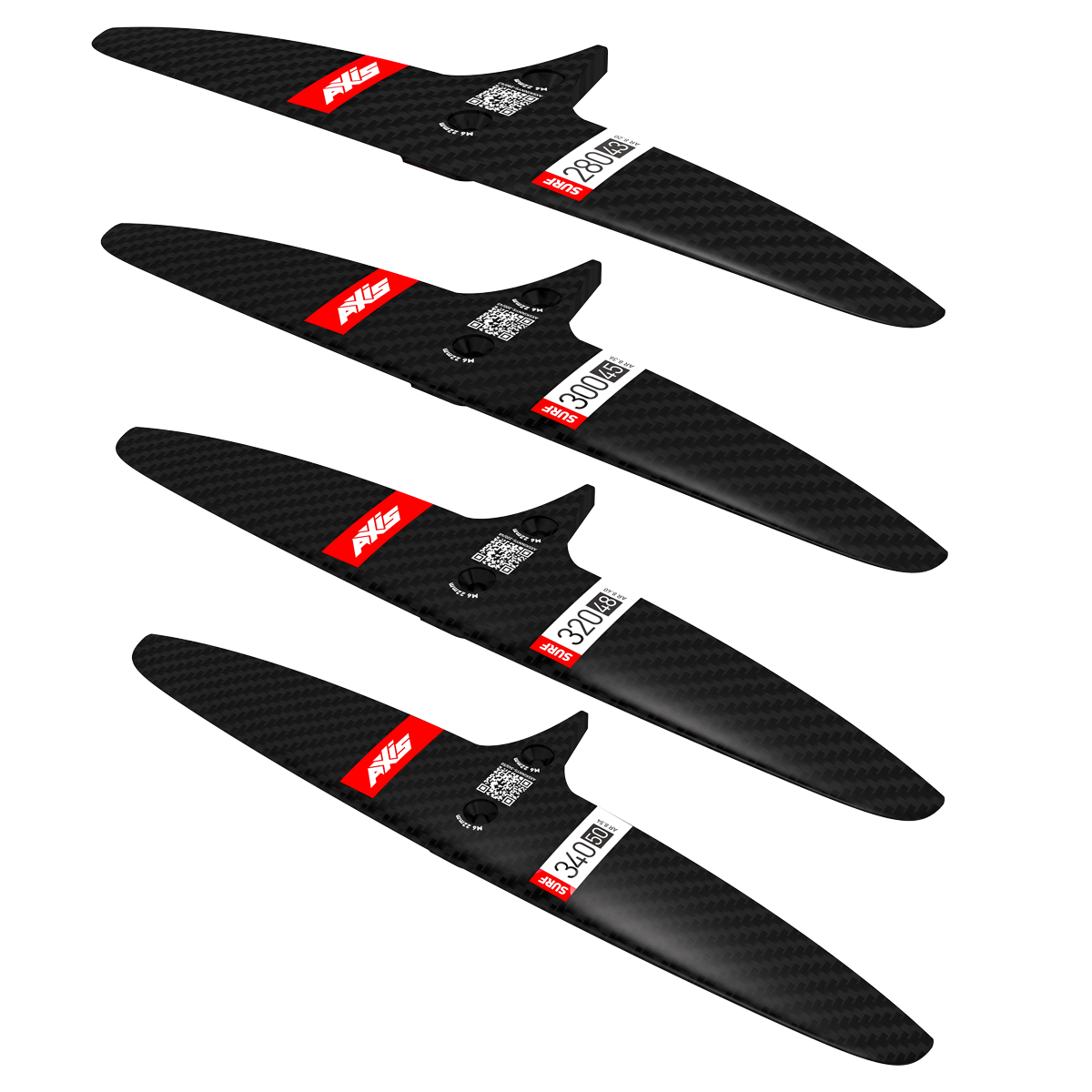 SURF SKINNY- 340/50 Carbon Rear Hydrofoil wing