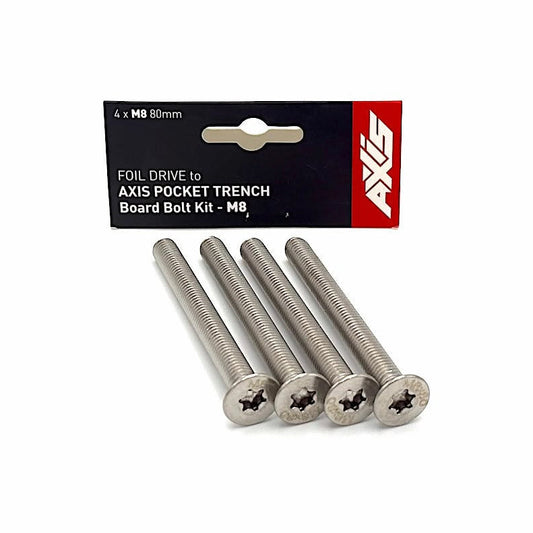 AXIS Foil Drive to Pocket Trench Board Bolt Kit M8, four M8 80mm bolts