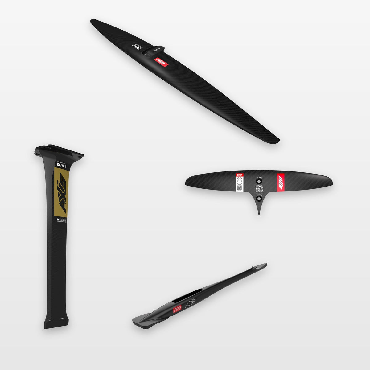 AXIS Complete Foil Package Surge 1150, SURF SKINNY 300/45 / KAIWI UHM 780: every part in the package