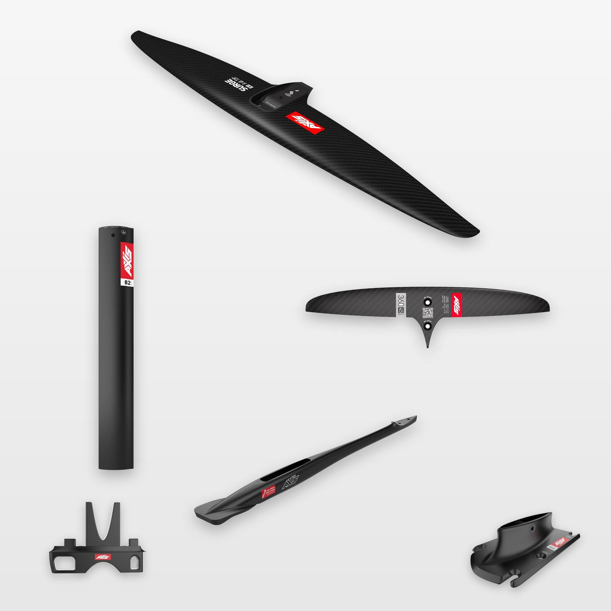 AXIS Complete Foil Package Surge 830, SKINNY 360/45 / Black aluminium 82cm: every part in the package
