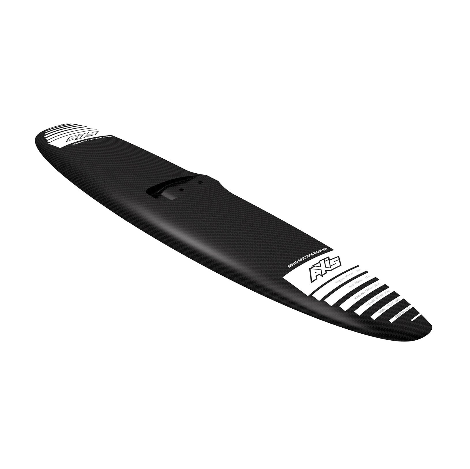 Axis BSC 890 Front Wing Carbon hydrofoil front wing — full deck view